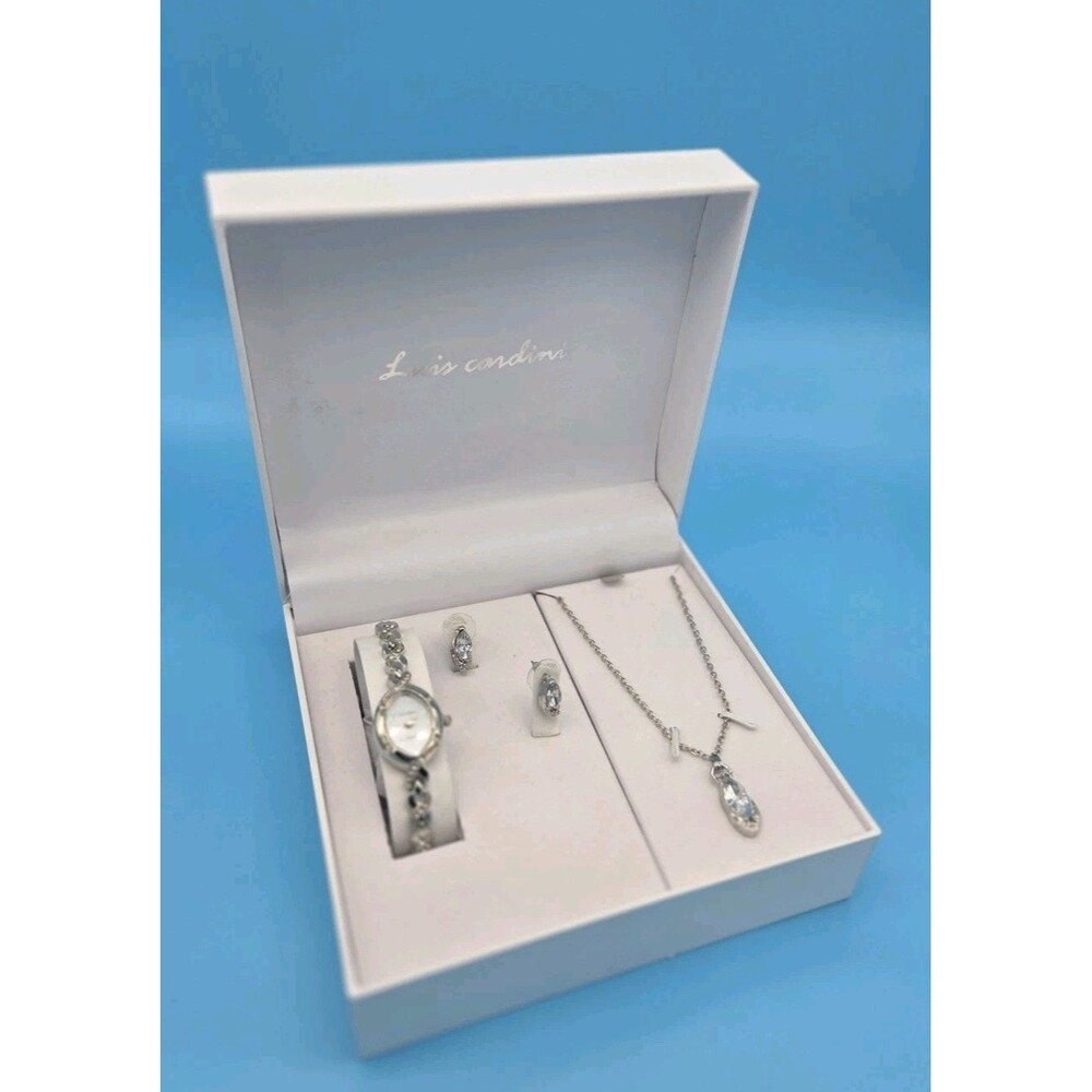 Luis Cardini Fashion Watch Set with Necklace and Earrings